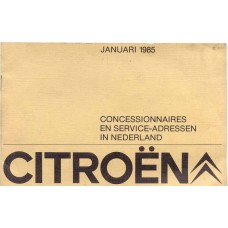 Concessionaires 1985, NL brochure